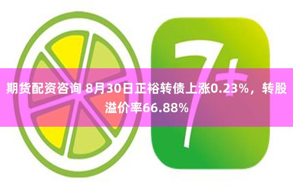 期货配资咨询 8月30日正裕转债上涨0.23%，转股溢价率66.88%